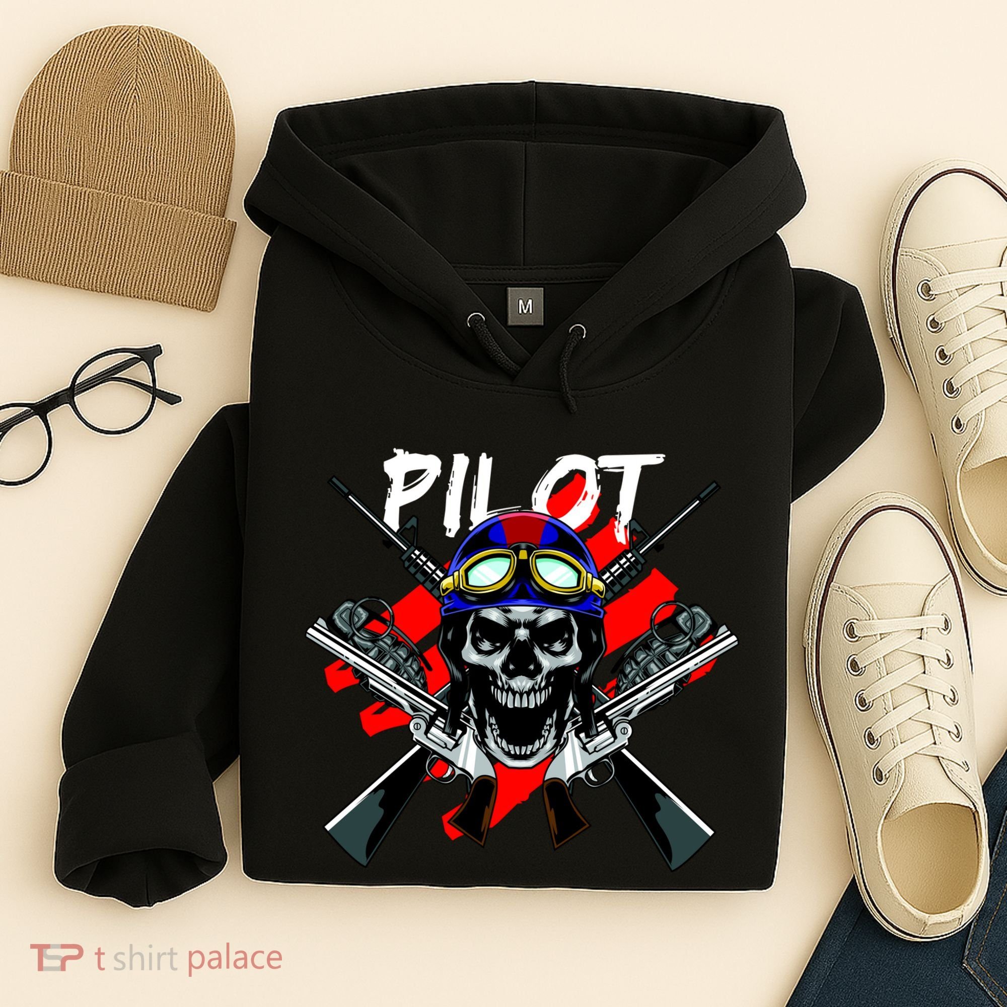 Pilot Skull Hoodie
