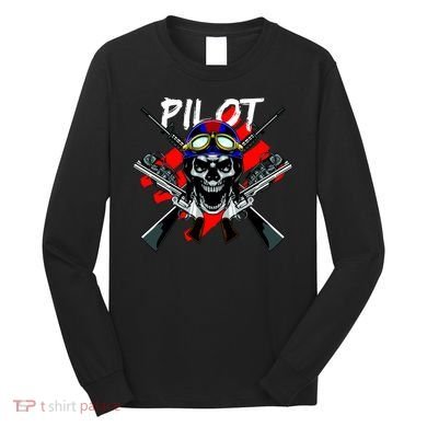 Pilot Skull Long Sleeve Shirt