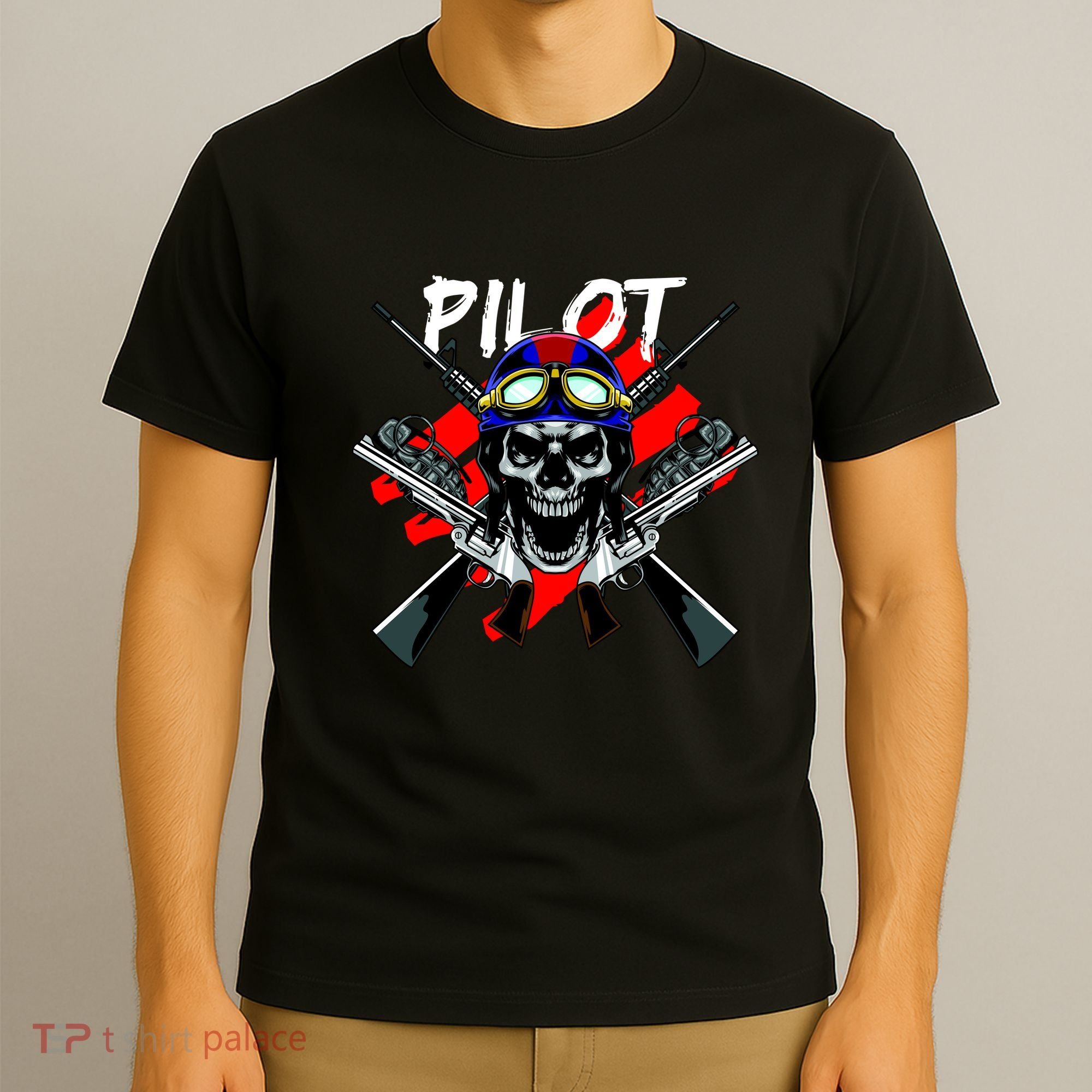 Pilot Skull T-Shirt