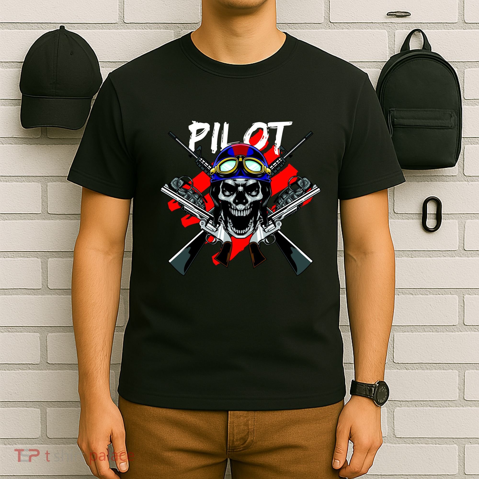 Pilot Skull T-Shirt