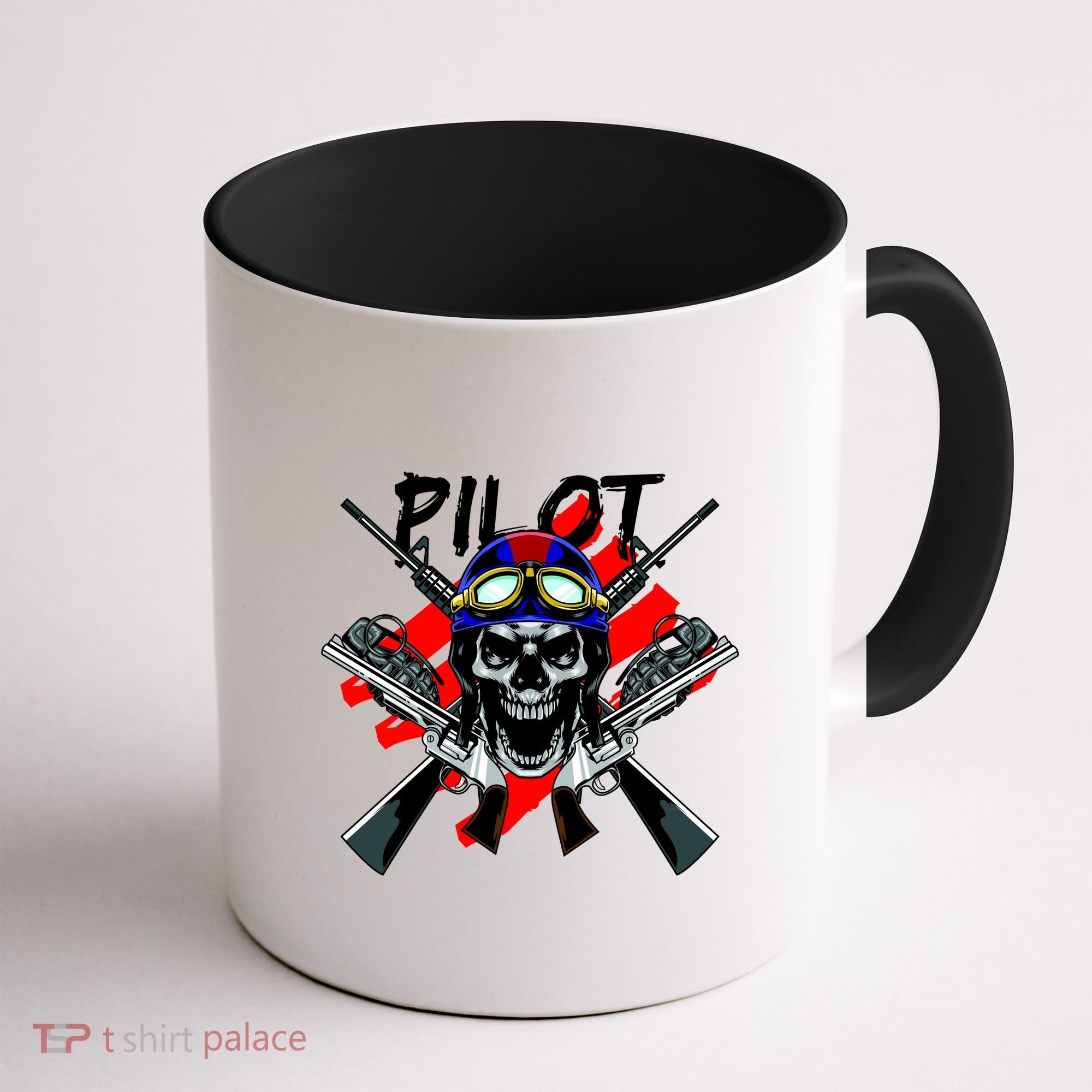 Pilot Skull Coffee Mug