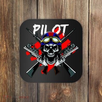 Pilot Skull Coaster