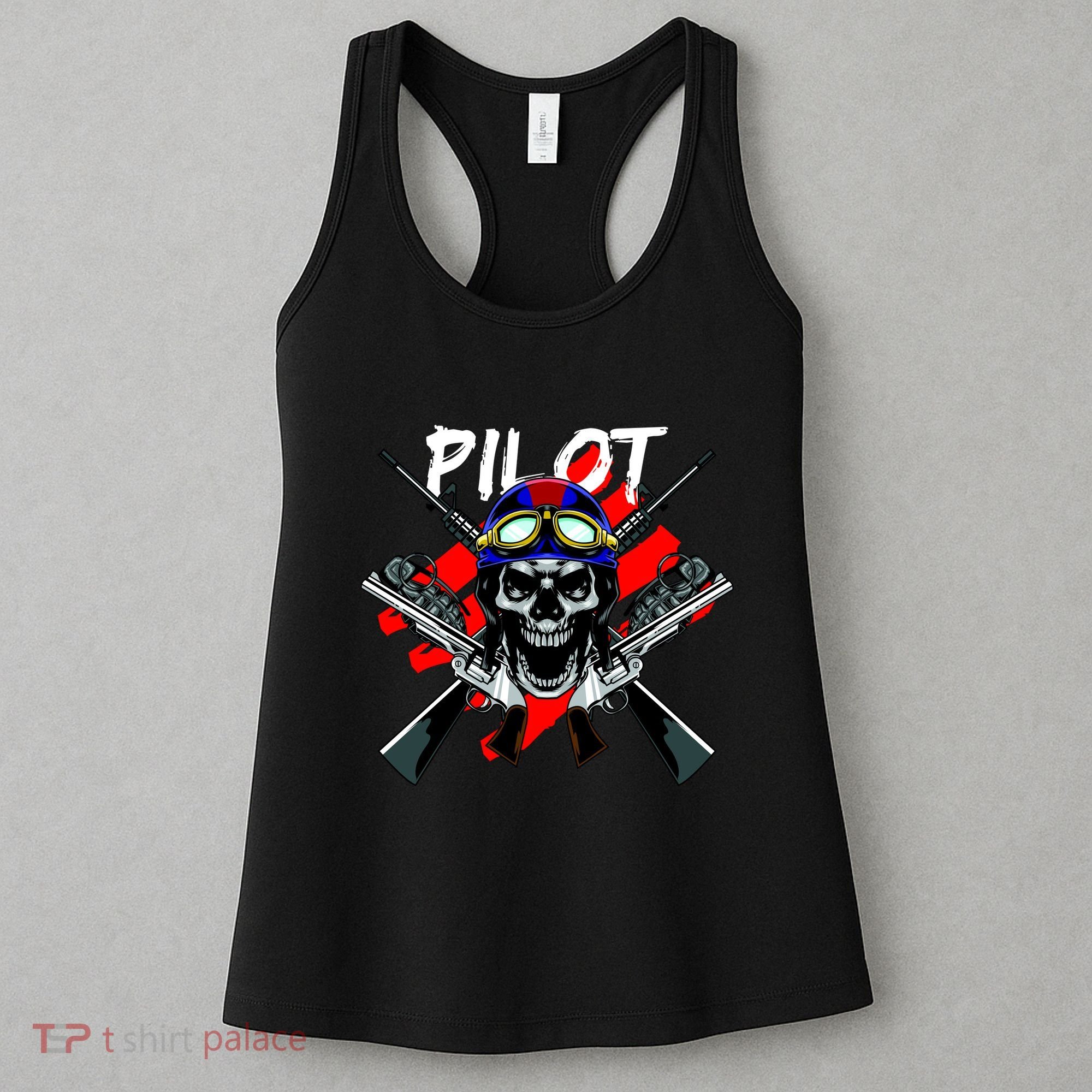 Pilot Skull Women's Tank Top
