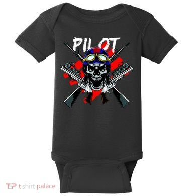 Pilot Skull Baby Bodysuit