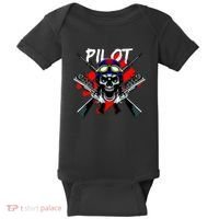 Pilot Skull Baby Bodysuit thumb 0