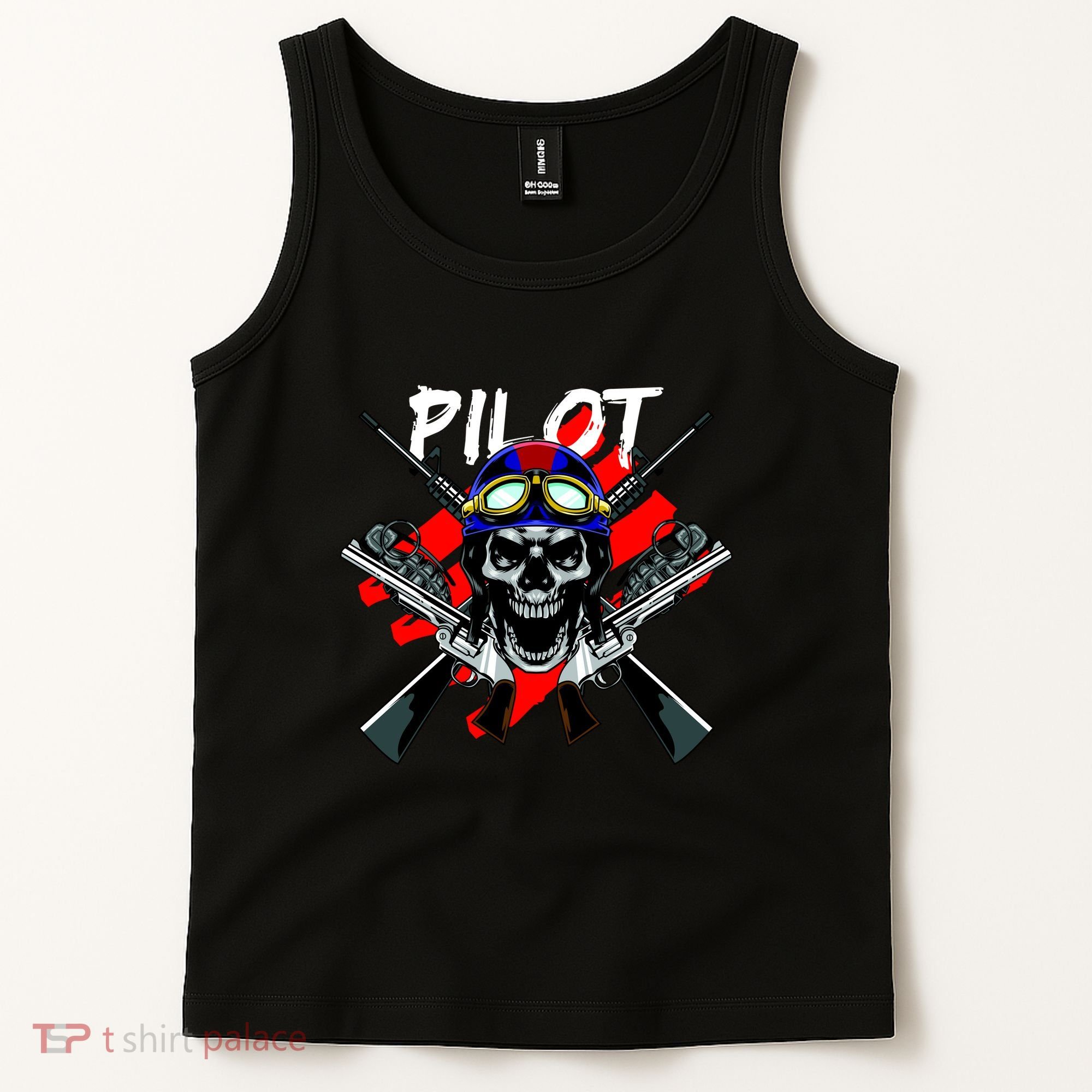 Pilot Skull Tank Top