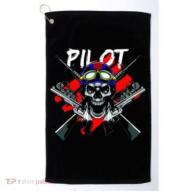 Pilot Skull Golf Towel