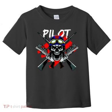 Pilot Skull Toddler T-Shirt