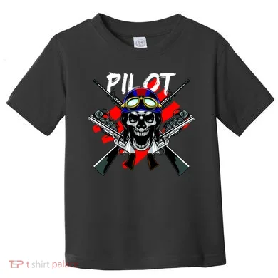 Pilot Skull Toddler T-Shirt