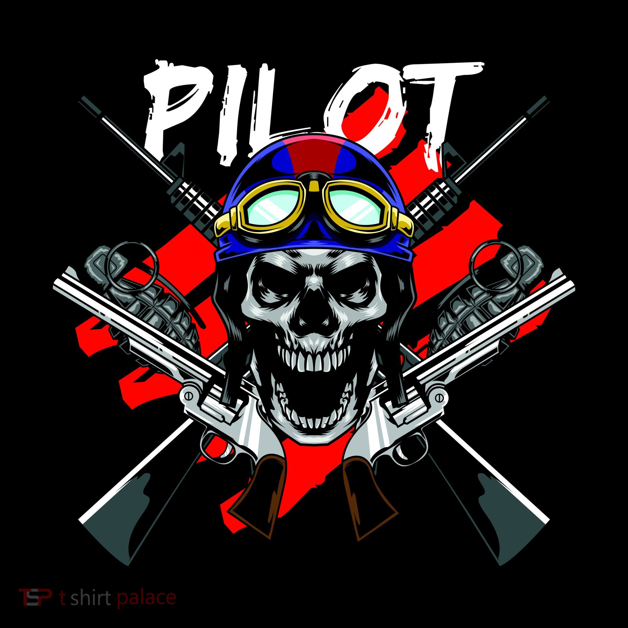 Pilot Skull Toddler T-Shirt