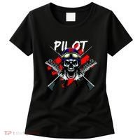 Pilot Skull Women's T-Shirt thumb 0