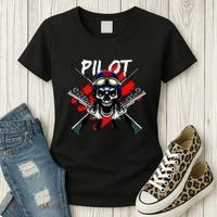 Pilot Skull Women's T-Shirt thumb 3