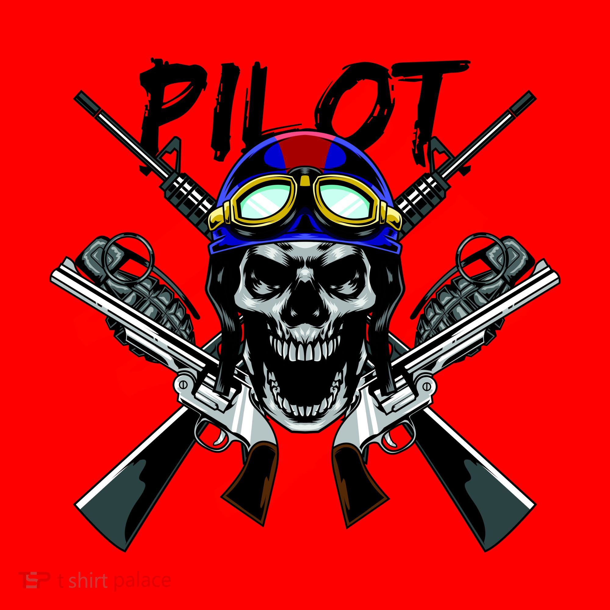 Pilot Skull Santa Hat