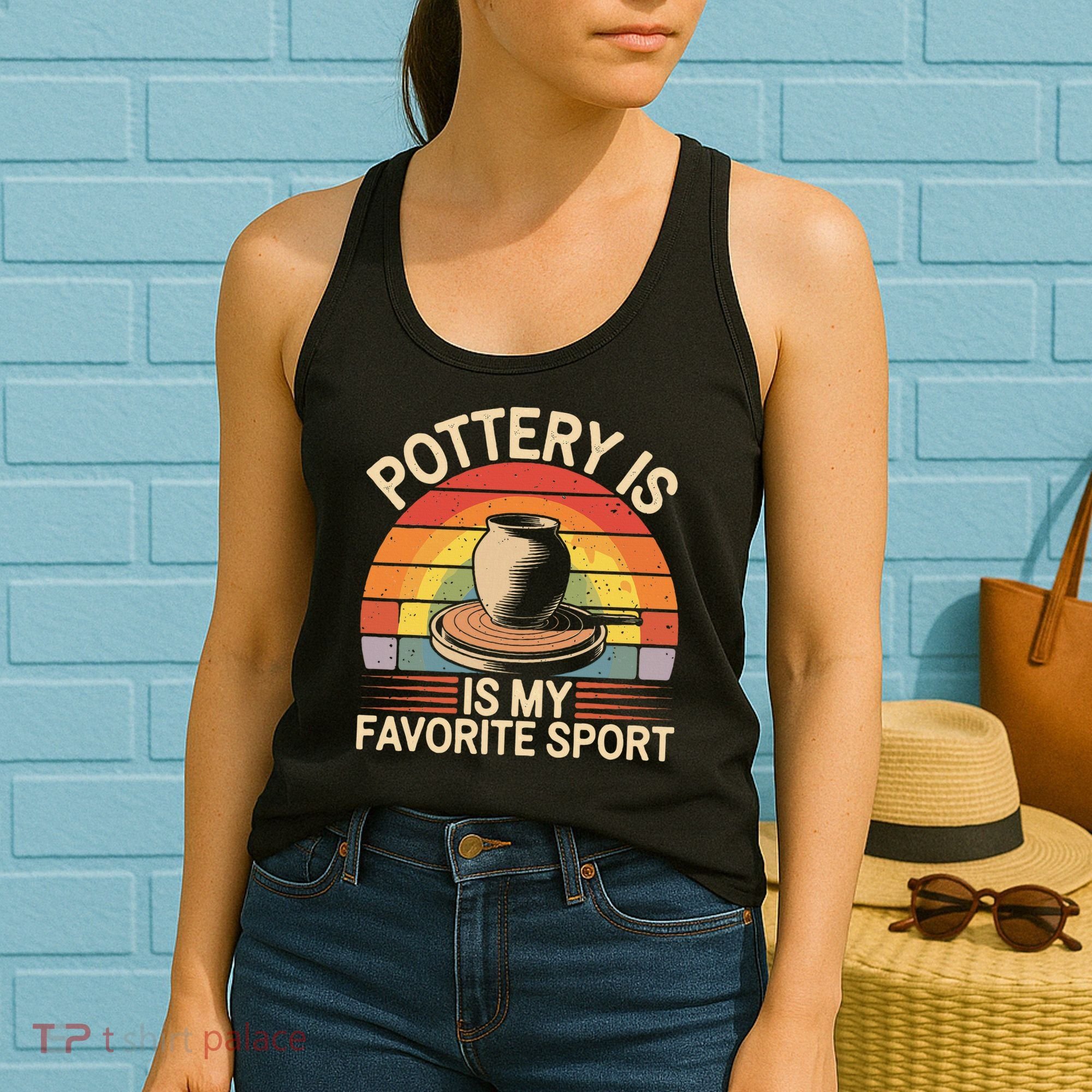 Pottery Is My Favorite Sport Funny Pottery Women's Tank Top