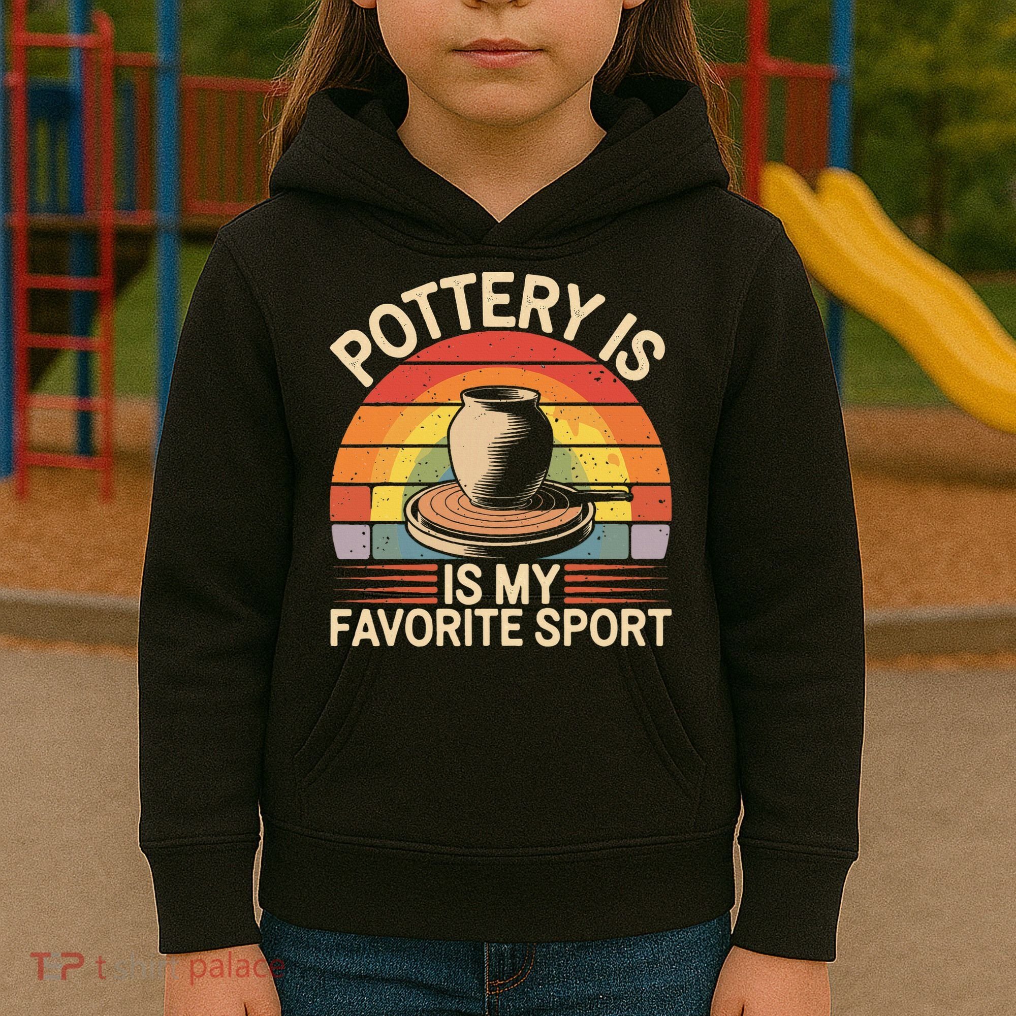 Pottery Is My Favorite Sport Funny Pottery Kids Hoodie