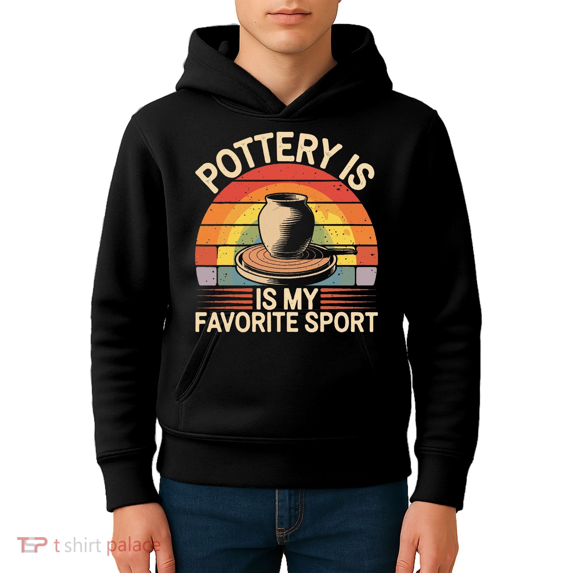 Pottery Is My Favorite Sport Funny Pottery Kids Hoodie