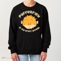 Pufferfish Is My Spirit Animal Funny Puffer Fish Women's Sweatshirt thumb 0