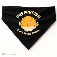 Pufferfish Is My Spirit Animal Funny Puffer Fish USA-Made Doggie Bandana thumb 0