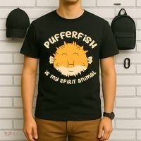 Pufferfish Is My Spirit Animal Funny Puffer Fish T-Shirt thumb 6