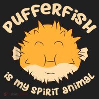 Pufferfish Is My Spirit Animal Funny Puffer Fish Beanie thumb 2