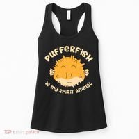 Pufferfish Is My Spirit Animal Funny Puffer Fish Women's Tank Top thumb 0