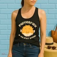 Pufferfish Is My Spirit Animal Funny Puffer Fish Women's Tank Top thumb 2