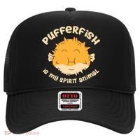 Pufferfish Is My Spirit Animal Funny Puffer Fish Hat thumb 0