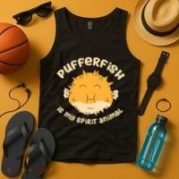 Pufferfish Is My Spirit Animal Funny Puffer Fish Tank Top thumb 4