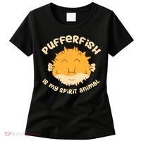 Pufferfish Is My Spirit Animal Funny Puffer Fish Women's T-Shirt thumb 0
