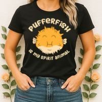 Pufferfish Is My Spirit Animal Funny Puffer Fish Women's T-Shirt thumb 2