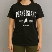 Peaks Island Maine Me Vintage Athletic Sports T-Shirt thumb 4