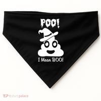 Poo I Mean Boo Halloween Quote USA-Made Doggie Bandana thumb 0
