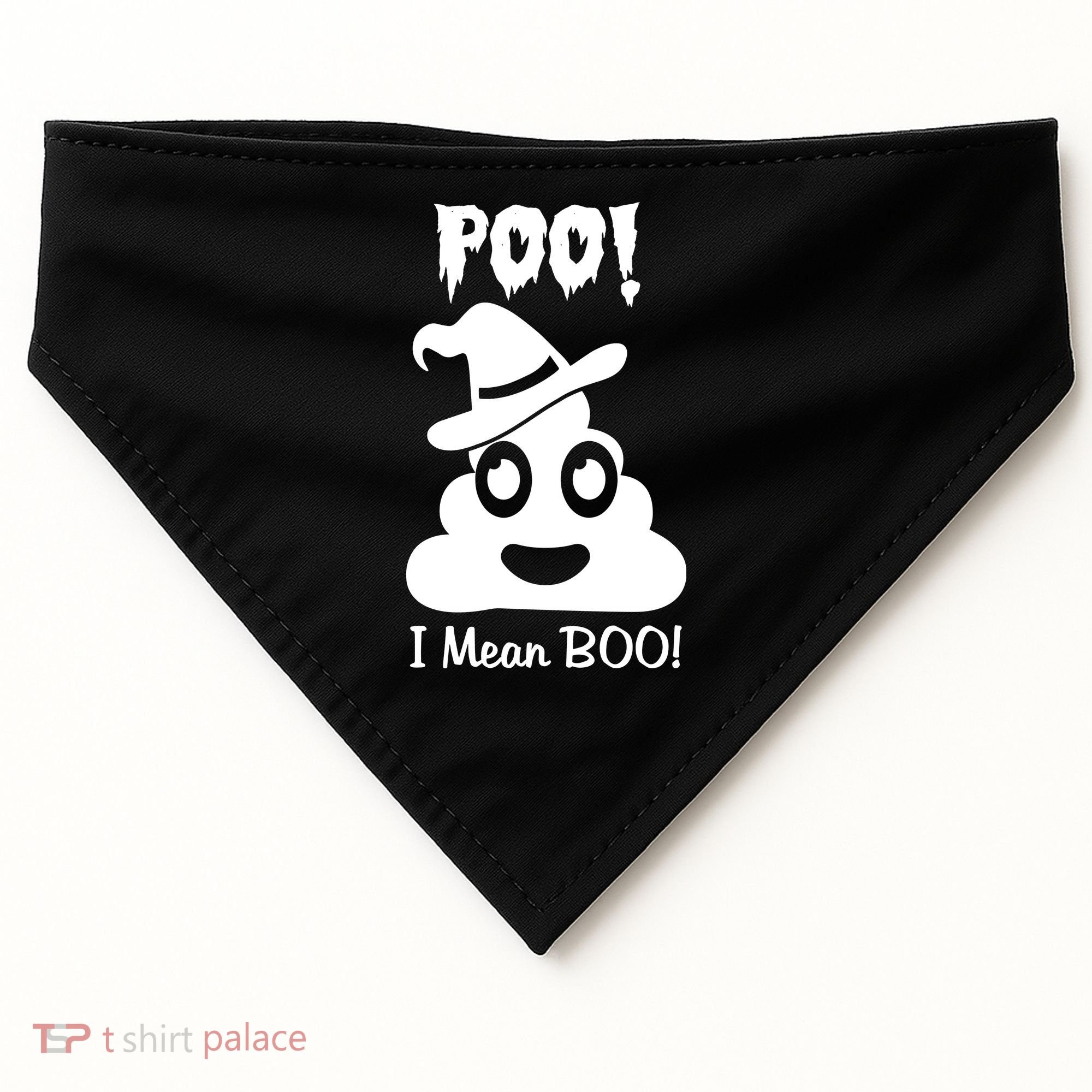 Poo I Mean Boo Halloween Quote USA-Made Doggie Bandana