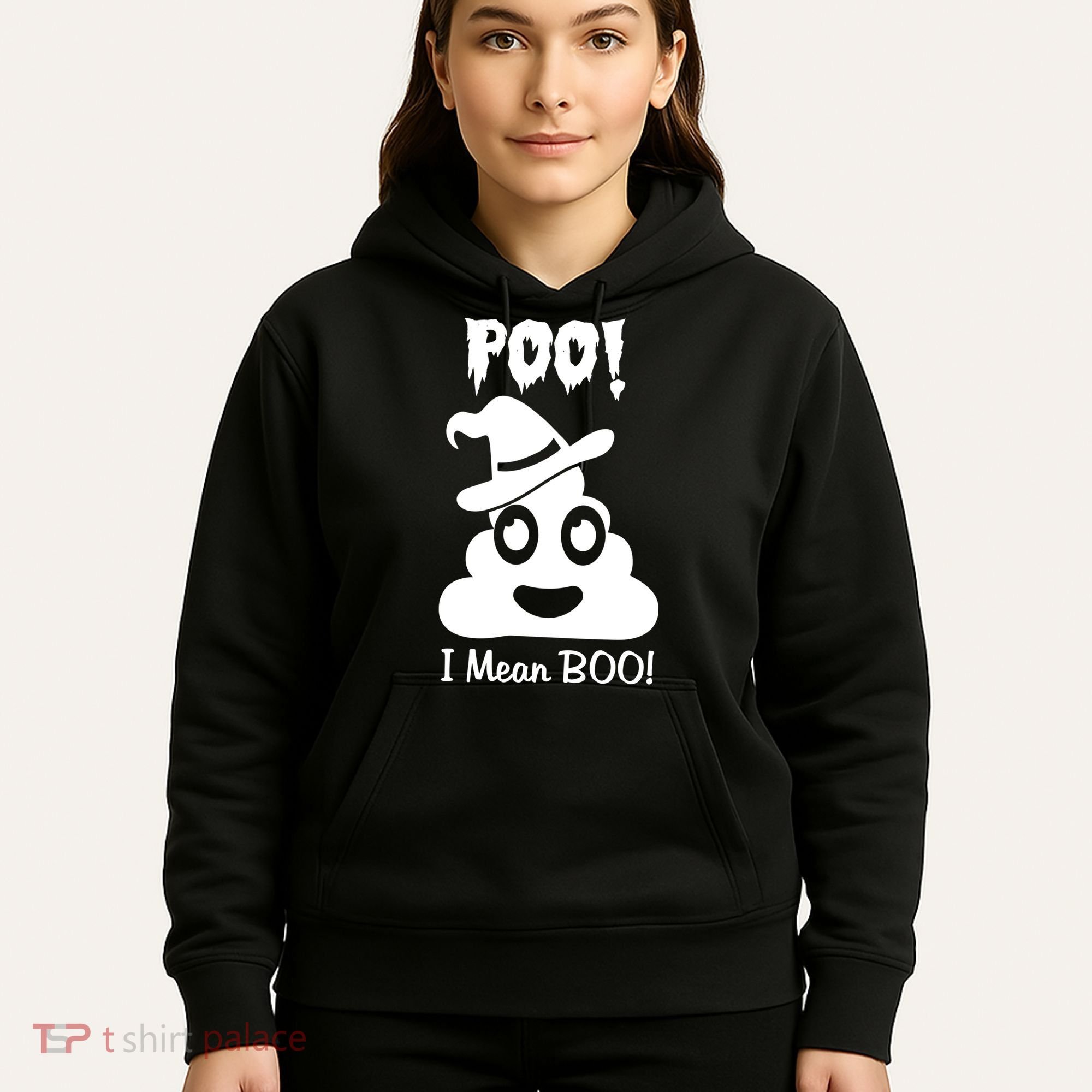 Poo I Mean Boo Halloween Quote Hoodie