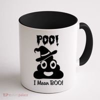 Poo I Mean Boo Halloween Quote Coffee Mug thumb 1