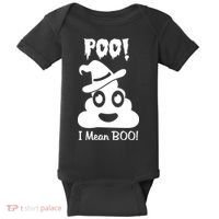 Poo I Mean Boo Halloween Quote Baby Bodysuit thumb 0