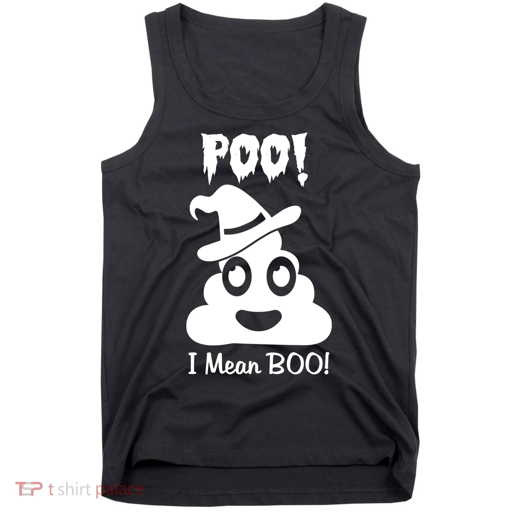 Poo I Mean Boo Halloween Quote Tank Top