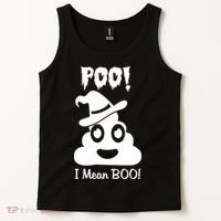 Poo I Mean Boo Halloween Quote Tank Top thumb 2