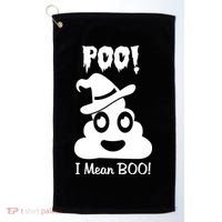 Poo I Mean Boo Halloween Quote Golf Towel thumb 0