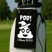 Poo I Mean Boo Halloween Quote Golf Towel thumb 2