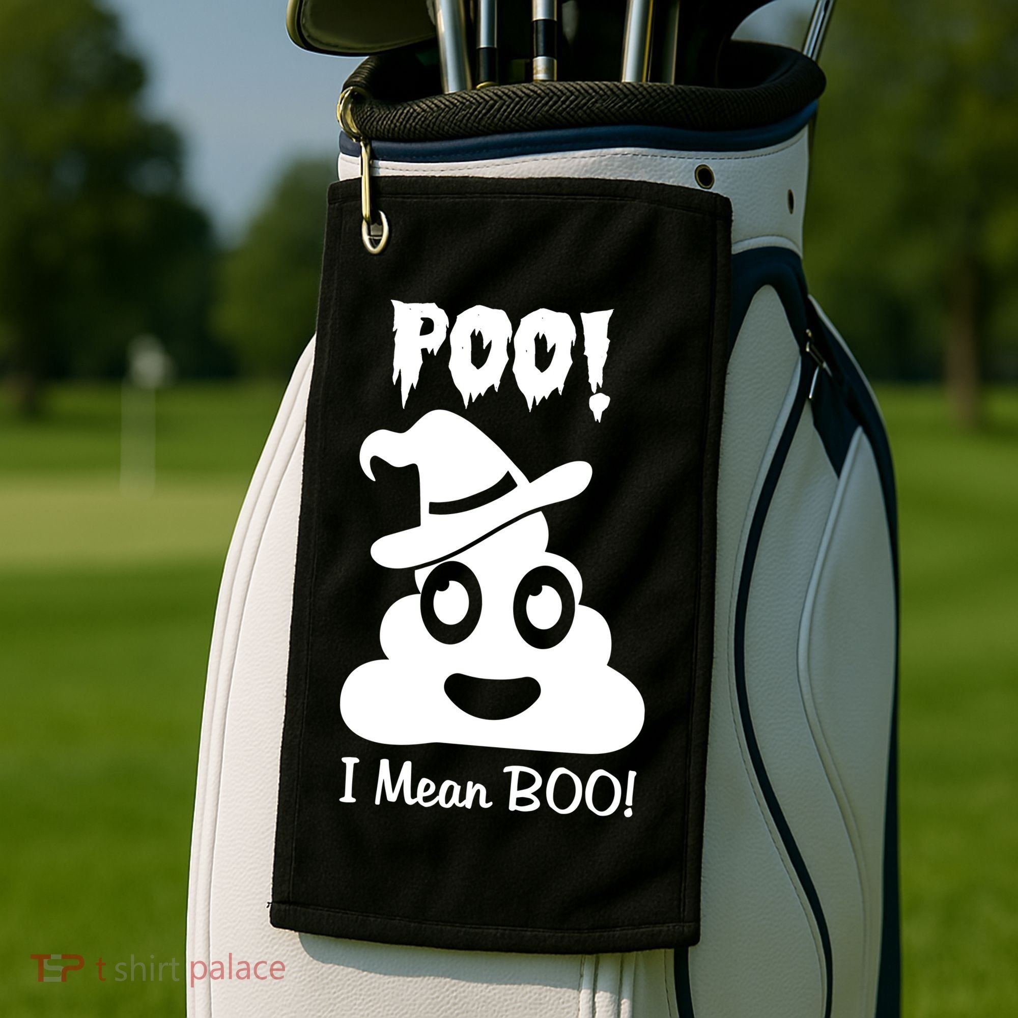 Poo I Mean Boo Halloween Quote Golf Towel