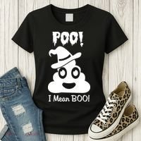 Poo I Mean Boo Halloween Quote Women's T-Shirt thumb 3