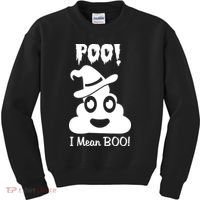 Poo I Mean Boo Halloween Quote Kids Sweatshirt thumb 0