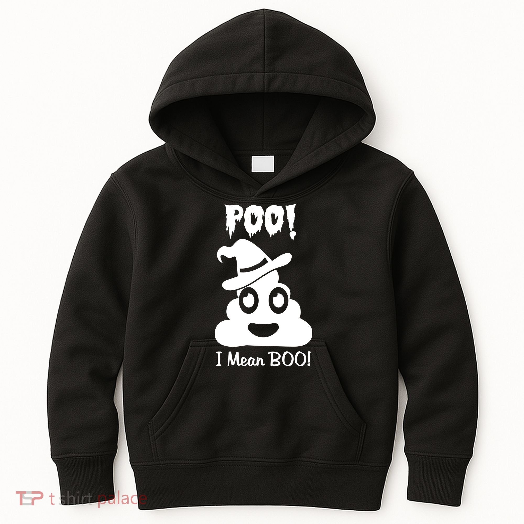 Poo I Mean Boo Halloween Quote Kids Hoodie