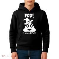 Poo I Mean Boo Halloween Quote Kids Hoodie thumb 4