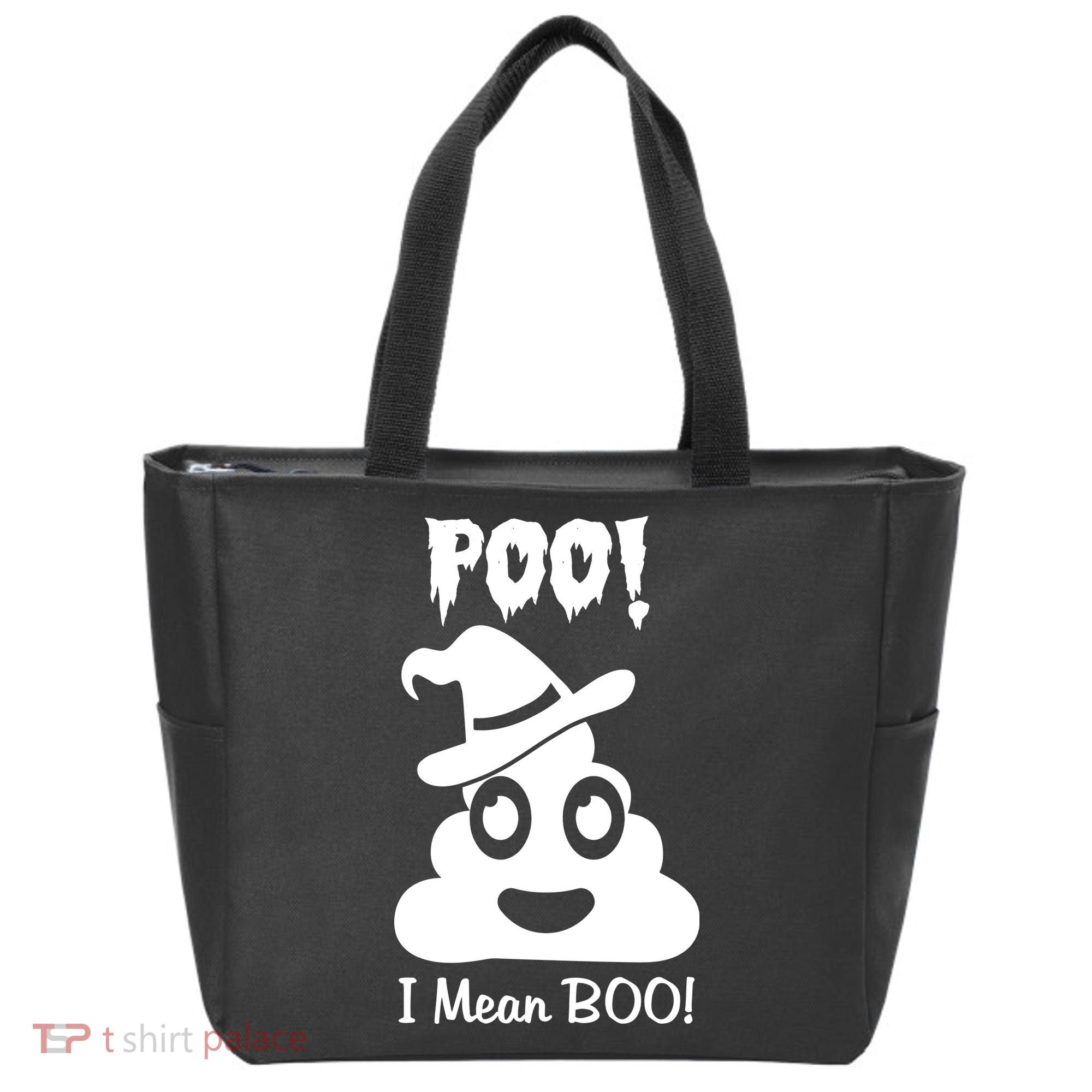 Poo I Mean Boo Halloween Quote Tote Bag