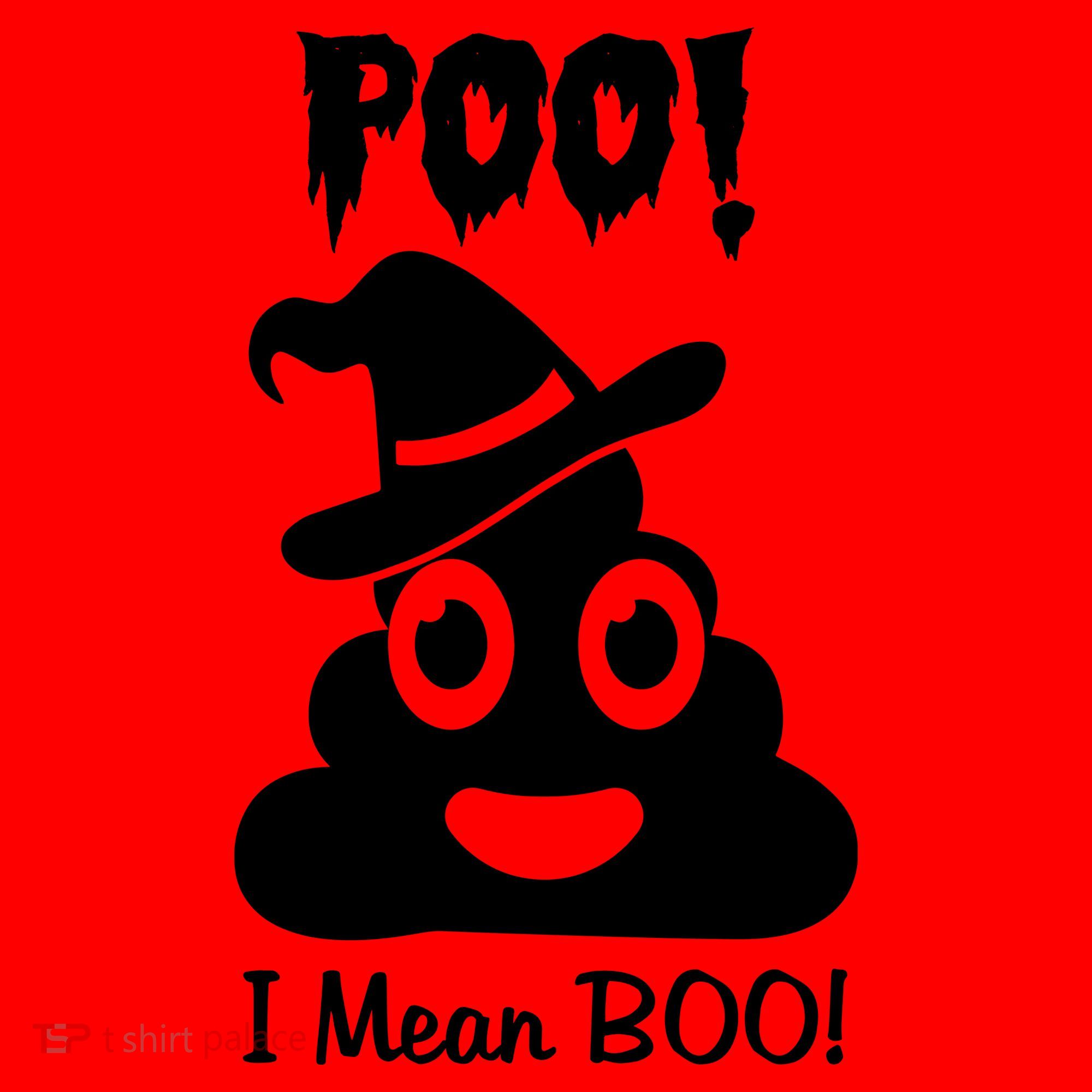Poo I Mean Boo Halloween Quote Santa Hat