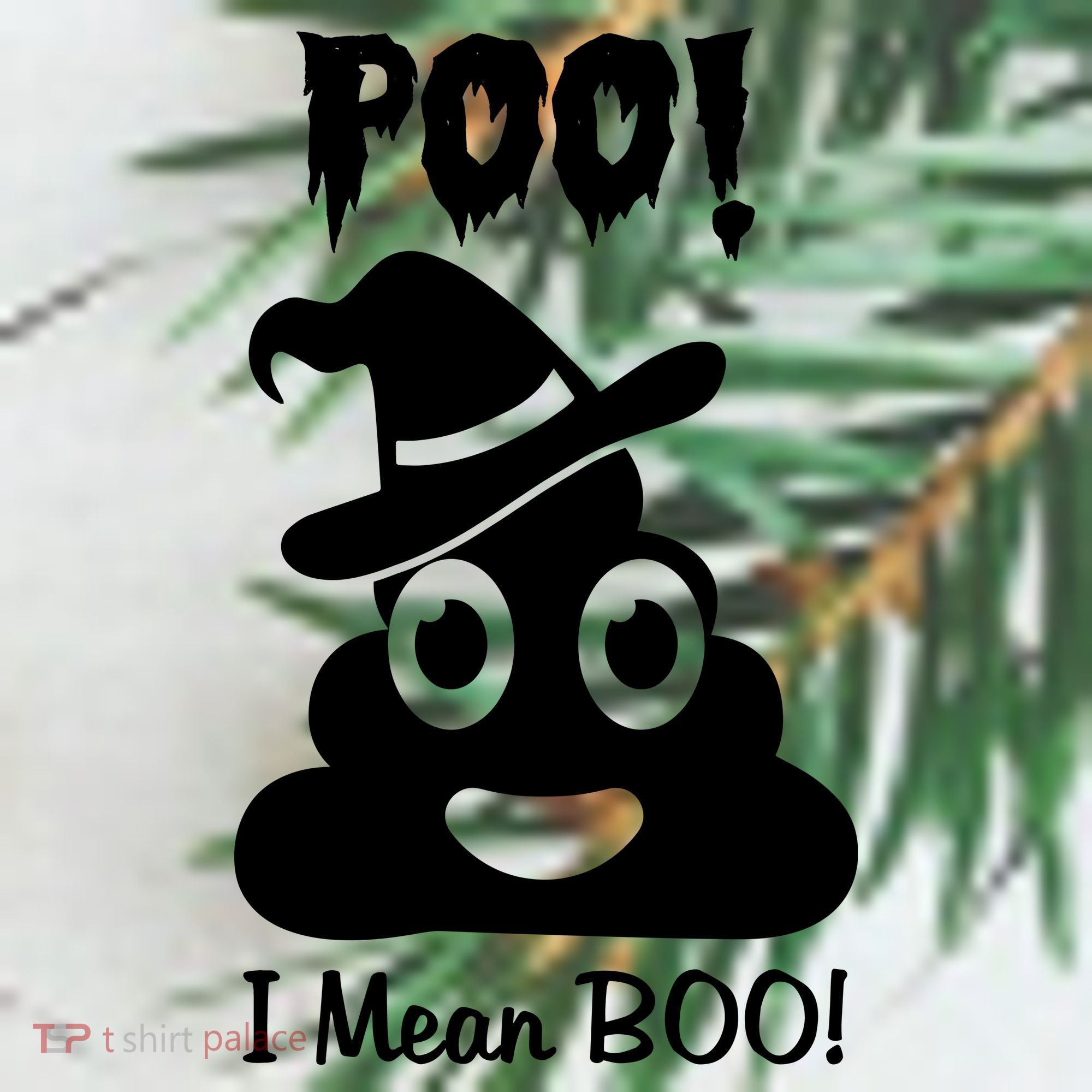 Poo I Mean Boo Halloween Quote Ornament