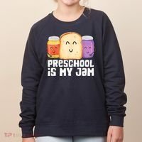 Preschool Is My Jam Back To School Funny Women's Sweatshirt thumb 0