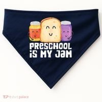 Preschool Is My Jam Back To School Funny USA-Made Doggie Bandana thumb 0